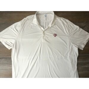 Johnnie-O Polo Shirt Mens XXL White Texas A&M Featherweight UPF 50 Wicking Golf